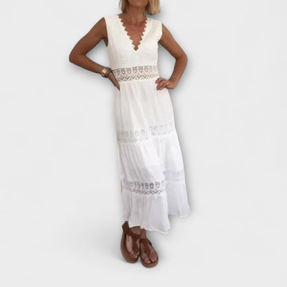 Elegant V-Neck Lace Formal Gown