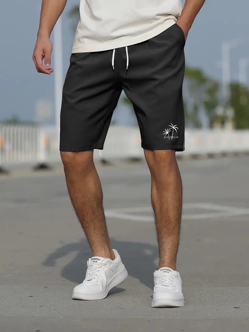 Men's Quick Dry Beach Shorts – Elastic Waist – Pocketed