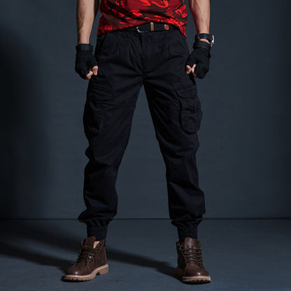 Men's Combat Pants - Relaxed Fit - Durable Cotton - Adjustable Cuffs