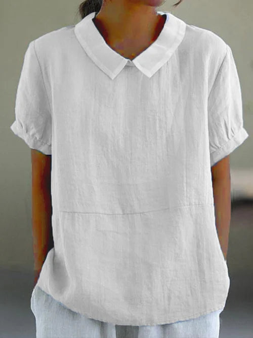 Soft Breathable Linen Blend Casual Top