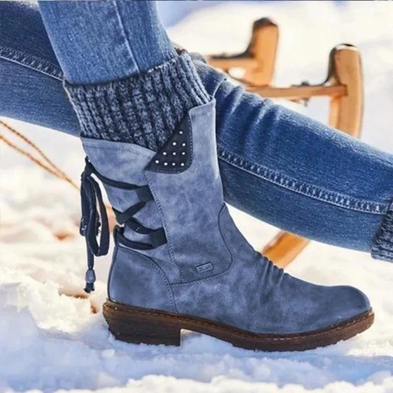 Women's Leather Ankle Boots - Olytrend