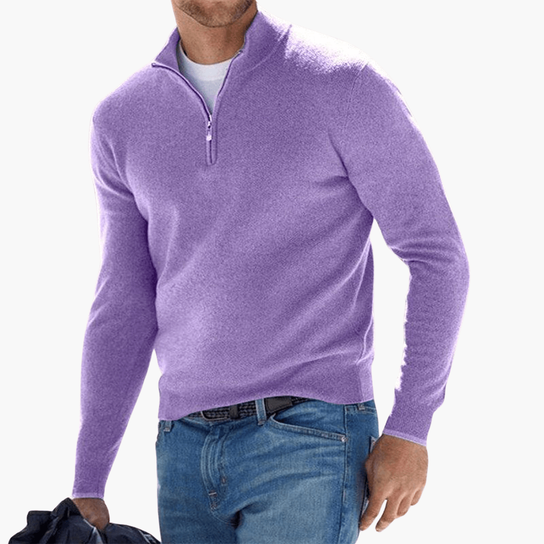 Casual Men's Zip Up Sweater