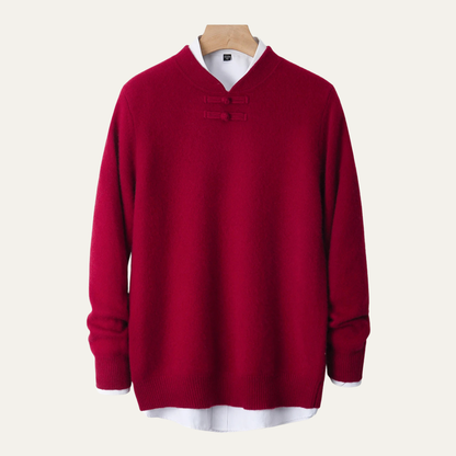 Luxury Men's Crew Neck Cashmere Knit Sweater