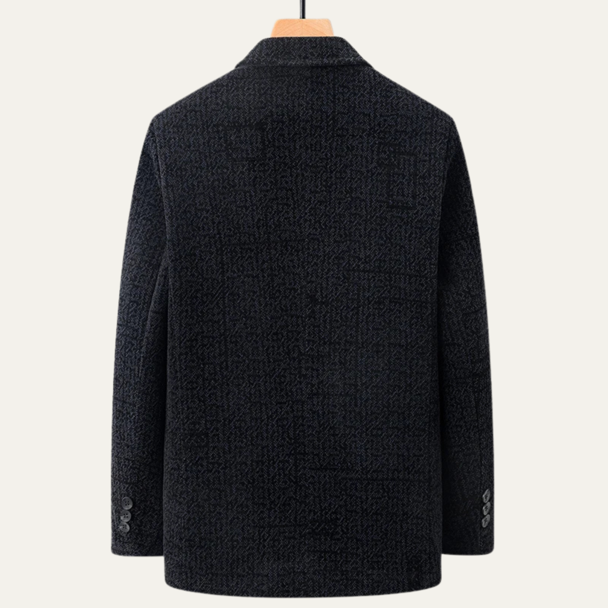 Luxury Men's Wool Blazer with Faux Fur Lining