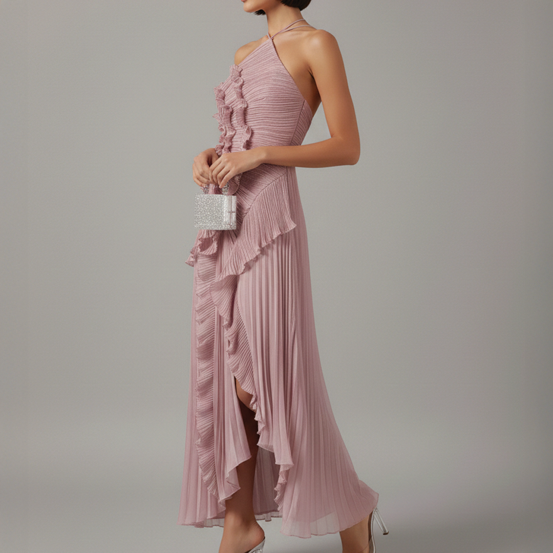 Chic Uneven Hemline Dress