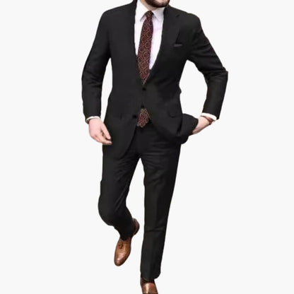 Men's Classic Two-Piece Slim Fit Business Suit