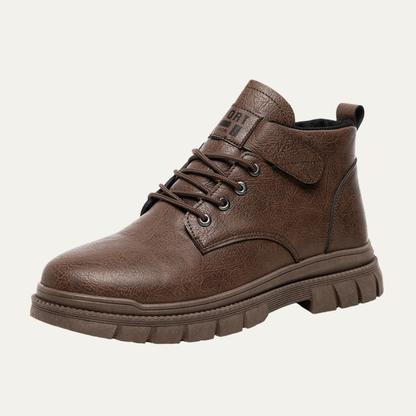 Tough Leather Hiking Ankle Boots for Men - Nocini