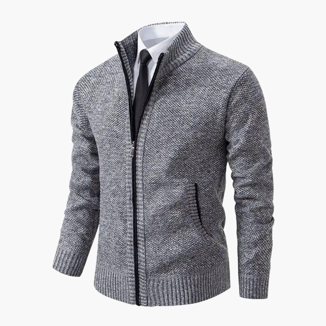 Men's Cozy Zip Up Ribbed Jacket