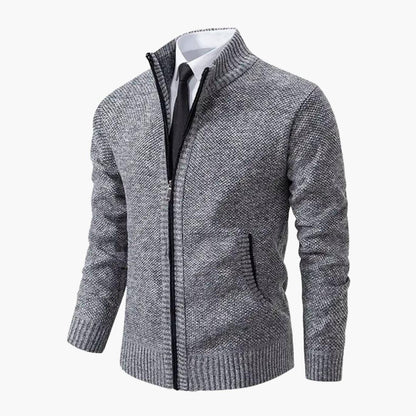 Men's Cozy Zip Up Ribbed Jacket