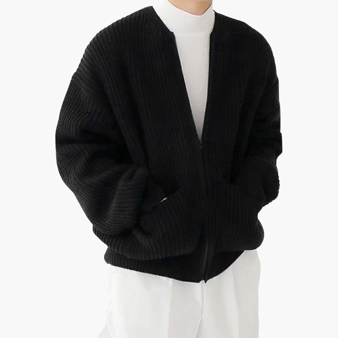 Men's Zip Front Pocket Sweater