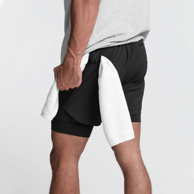 Men's Athletic Shorts with Liner for Running Training