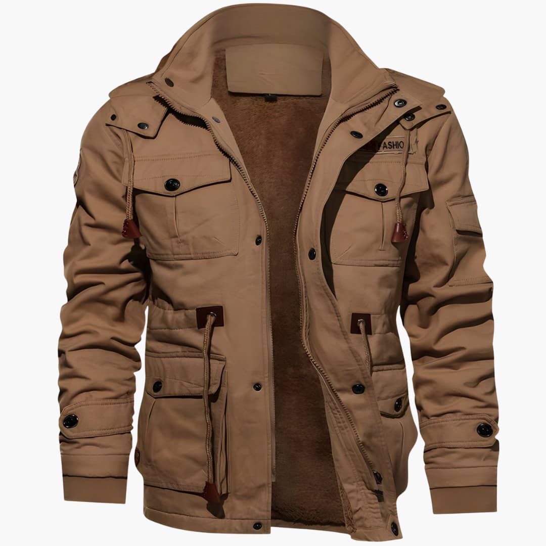 Waterproof Parka Jacket with Hood and Extra Pockets - Olytrend