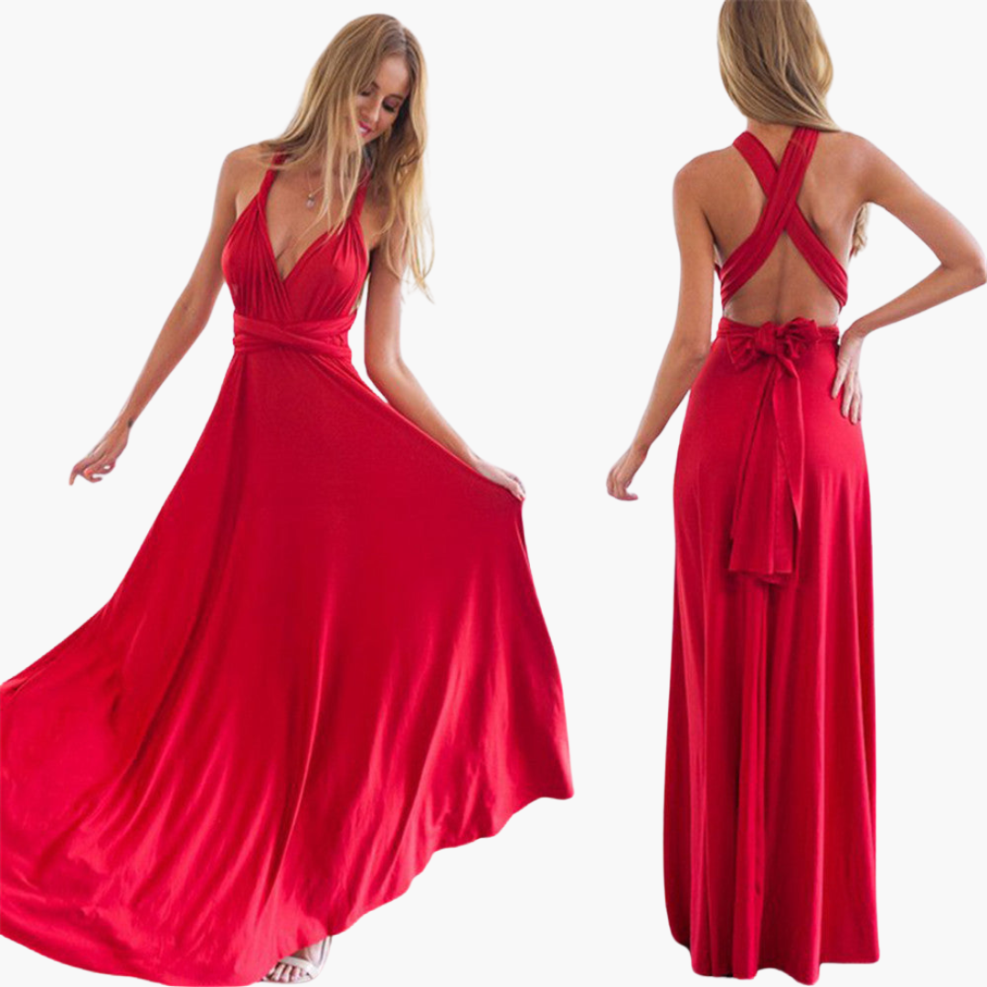 Elegant V-Neck Formal Women's Gala Dress