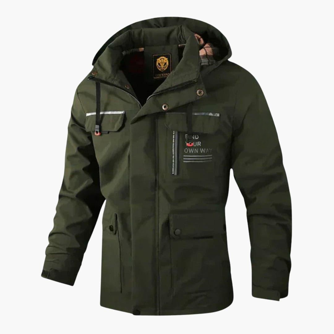Practical Men's Zip Up Waterproof Jacket