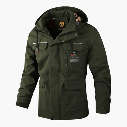 Practical Men's Zip Up Waterproof Jacket