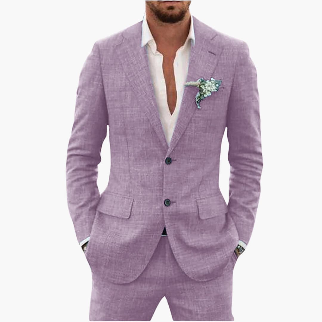 Classic Two Button Mens Suit Jacket Pants