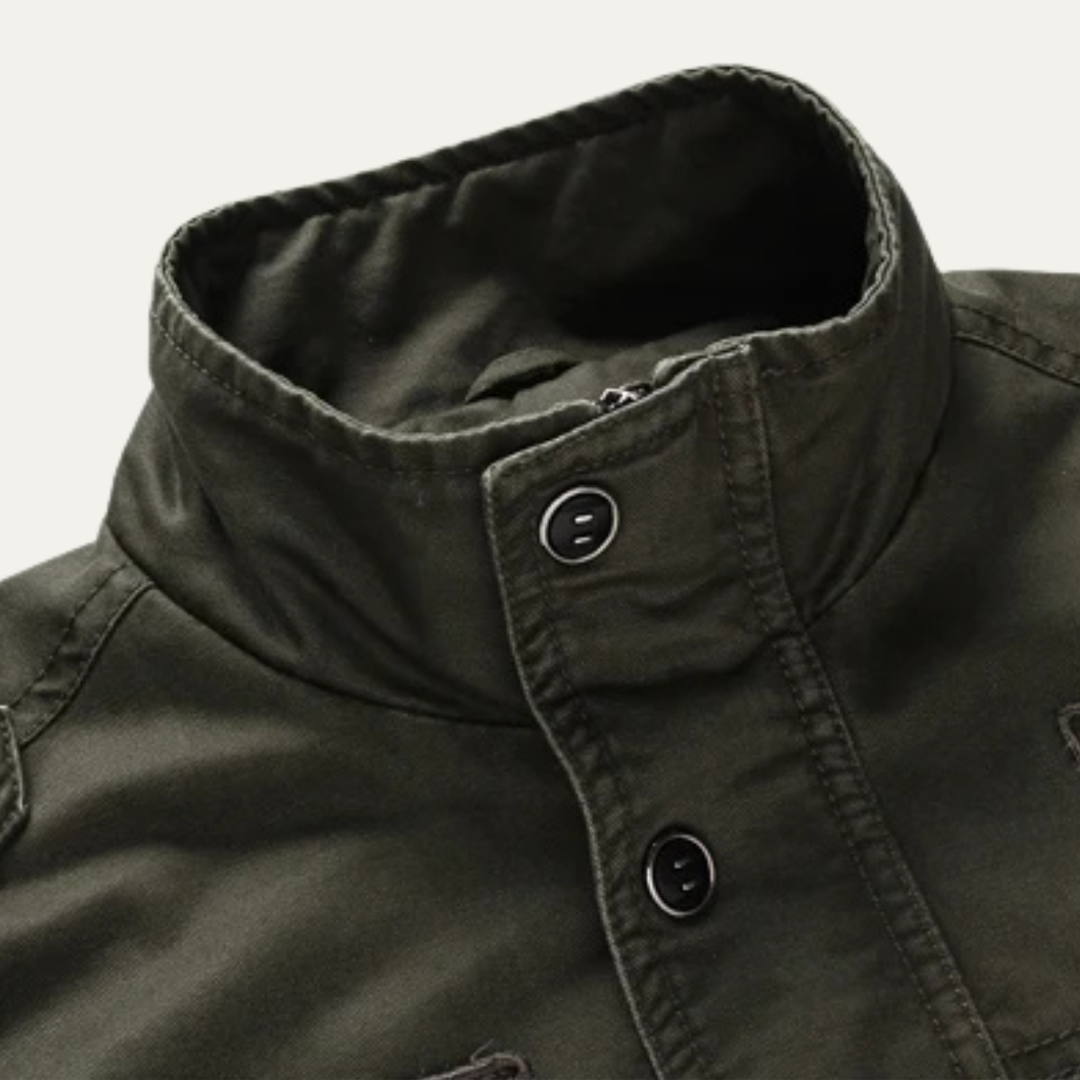 Rugged Mens Military Style Cargo Coat