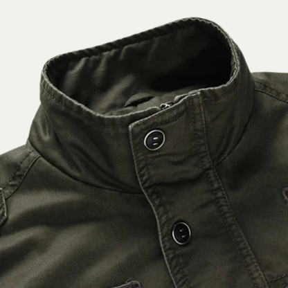 Rugged Mens Military Style Cargo Coat