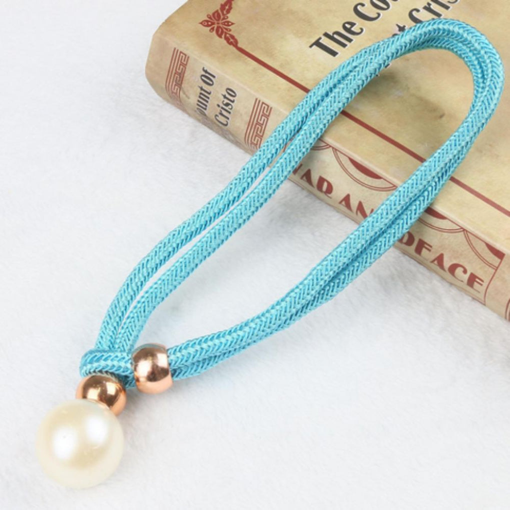 Luxurious White 2-Piece Pearl Curtain Tieback Set