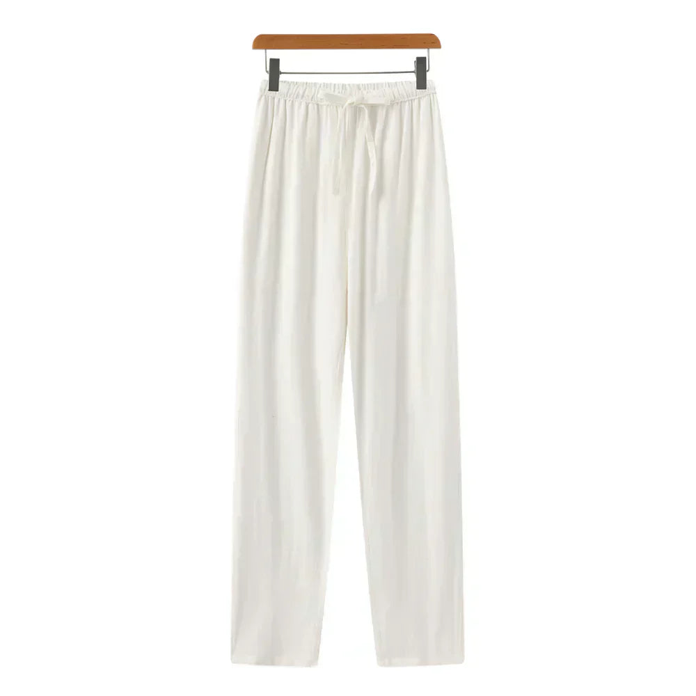 Relaxed Fit Linen Trousers