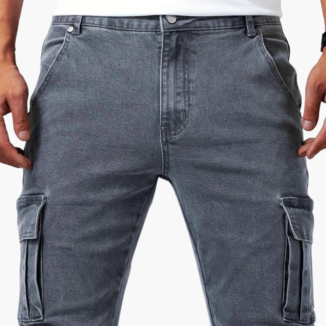 Comfortable Fit Cargo Pants with Elastic Waist