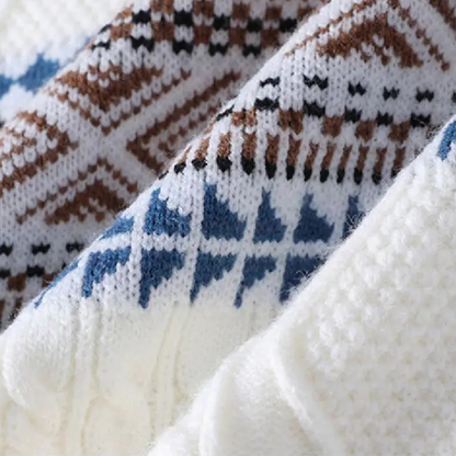 Cozy Mens Cable Knit Nordic Sweater