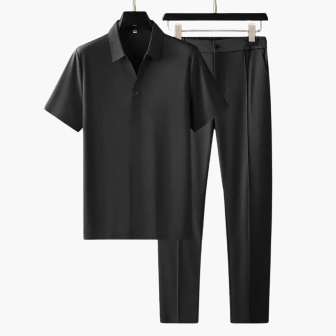 Men's Lightweight 2 Piece Short Sleeve Suit Set - Olytrend