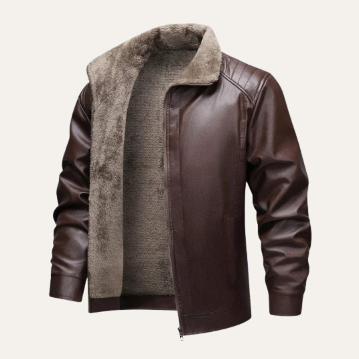Men's Insulated Fleece Lined Warm Zip Up Jacket
