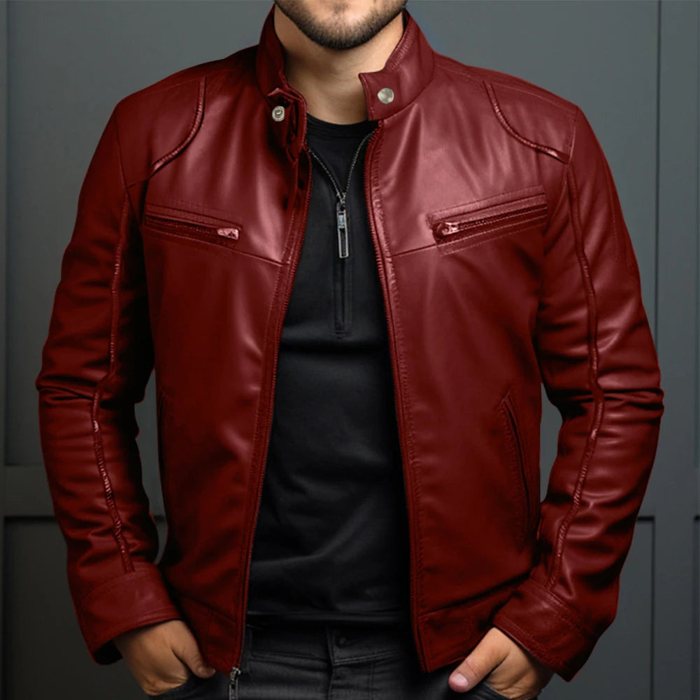 Classic Biker Jacket for Men with Vintage Style Comfort