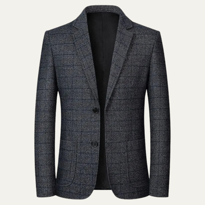 Traditional Plaid Check Mens Blazer Jacket - Nocini