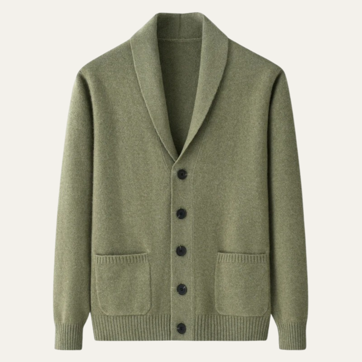 Luxury Men's Cashmere Button Cardigan Sweater