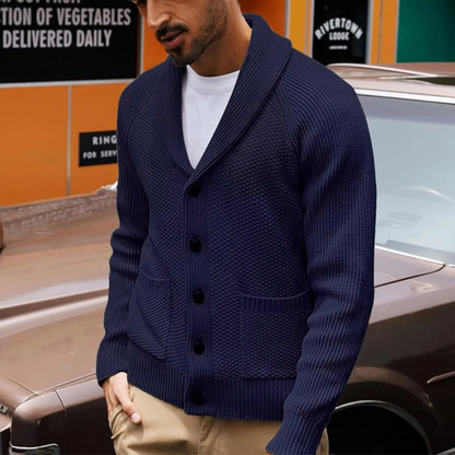 Classic Men's Button Front Sweater Cardigan