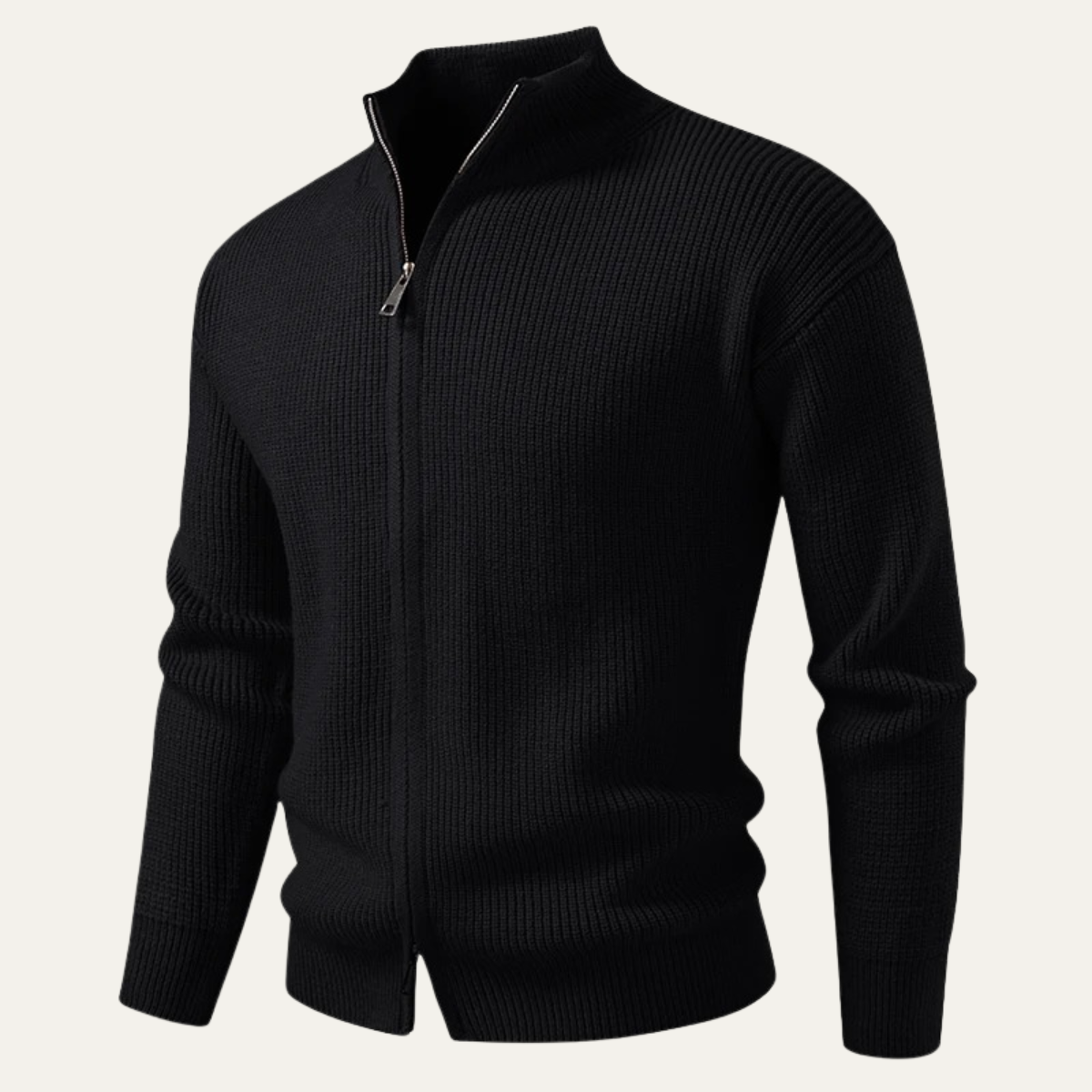 Warm Men's Knitted Crew Neck Winter Cardigan