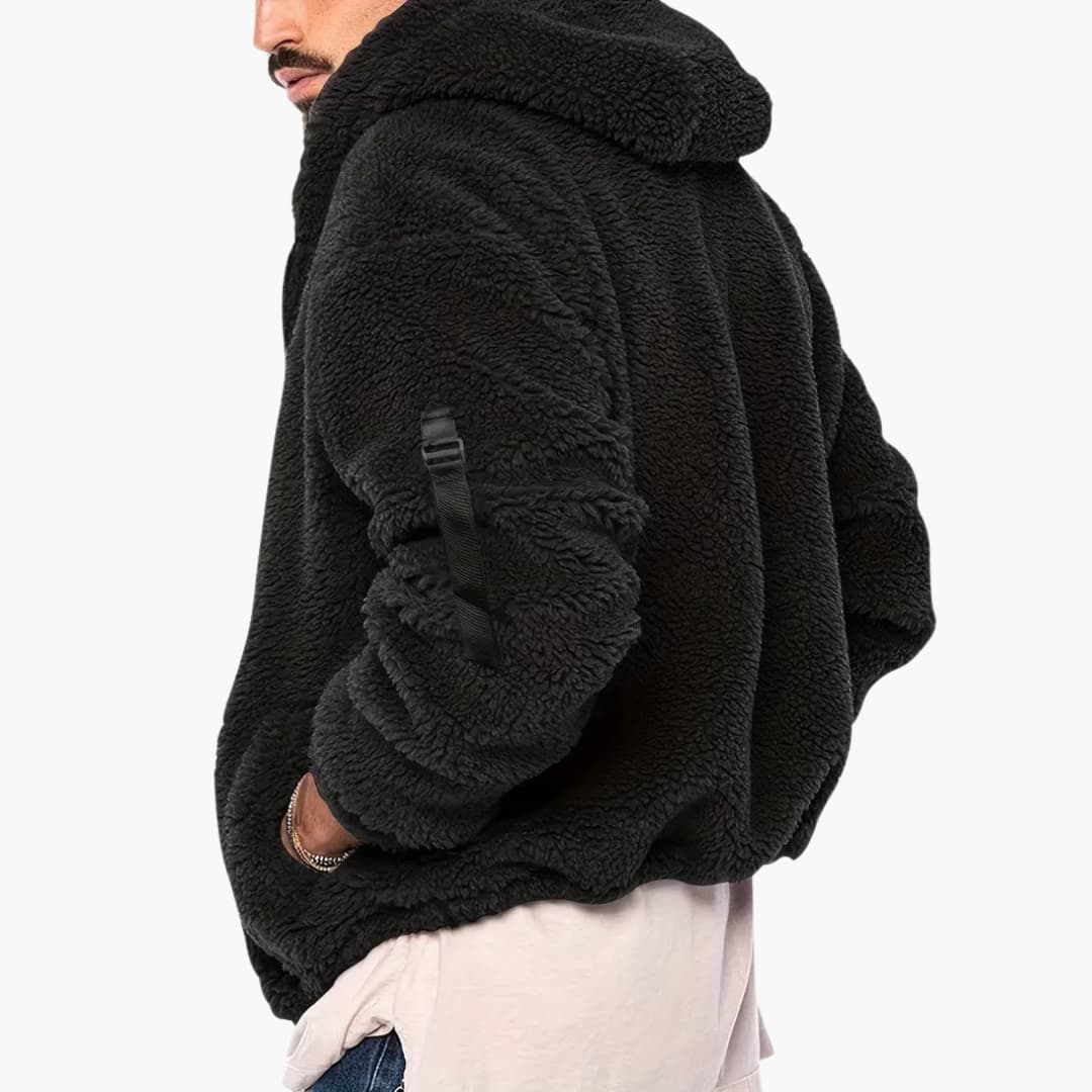 Men's Fleece Zip Up Long Sleeve Jacket