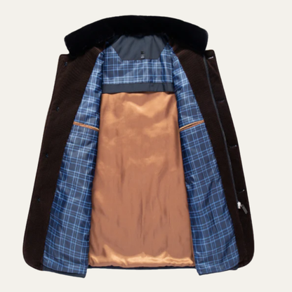 Warm Men's Quilted Padded Winter Parka Jacket