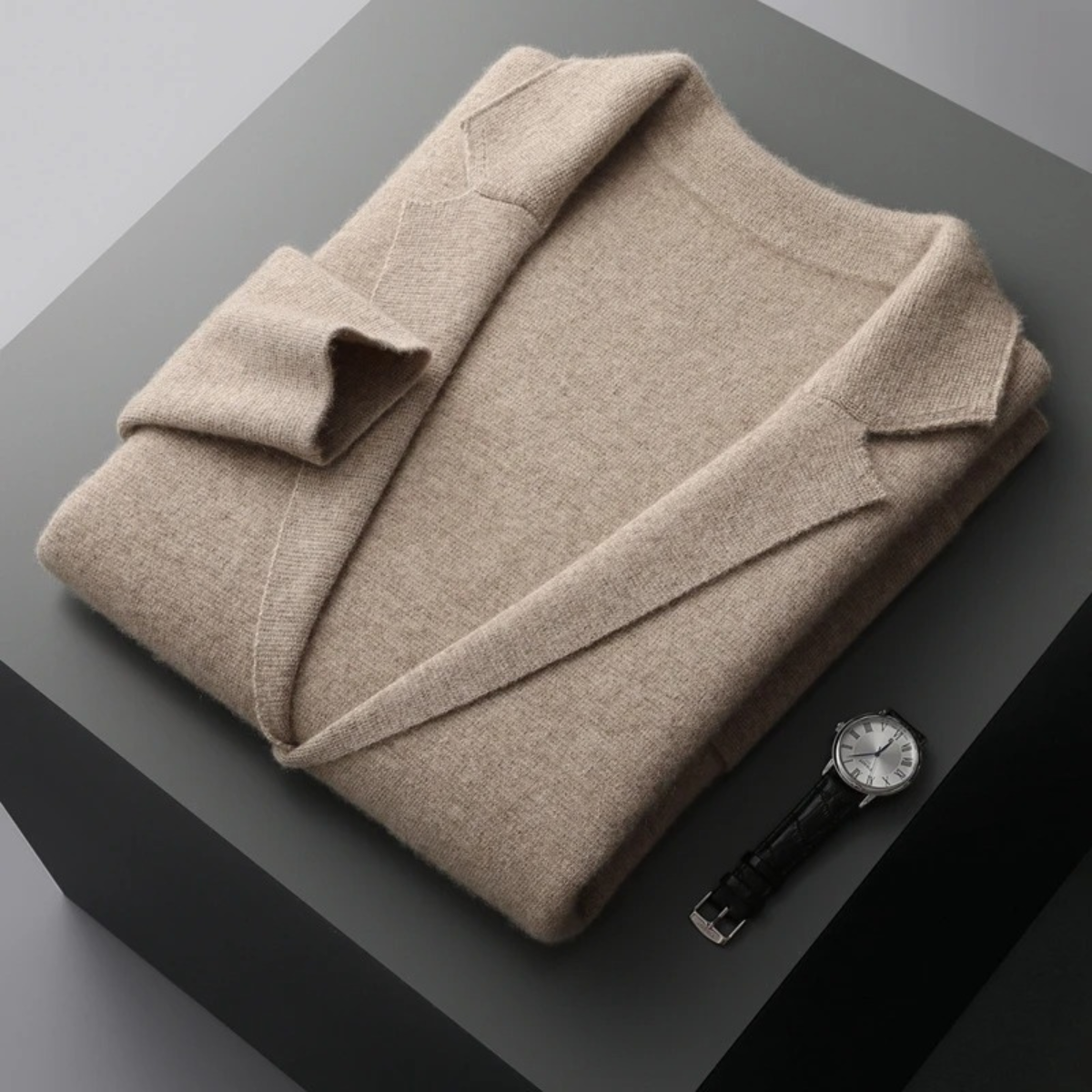 Relaxed Fit Men's Open Front Cardigan Sweater