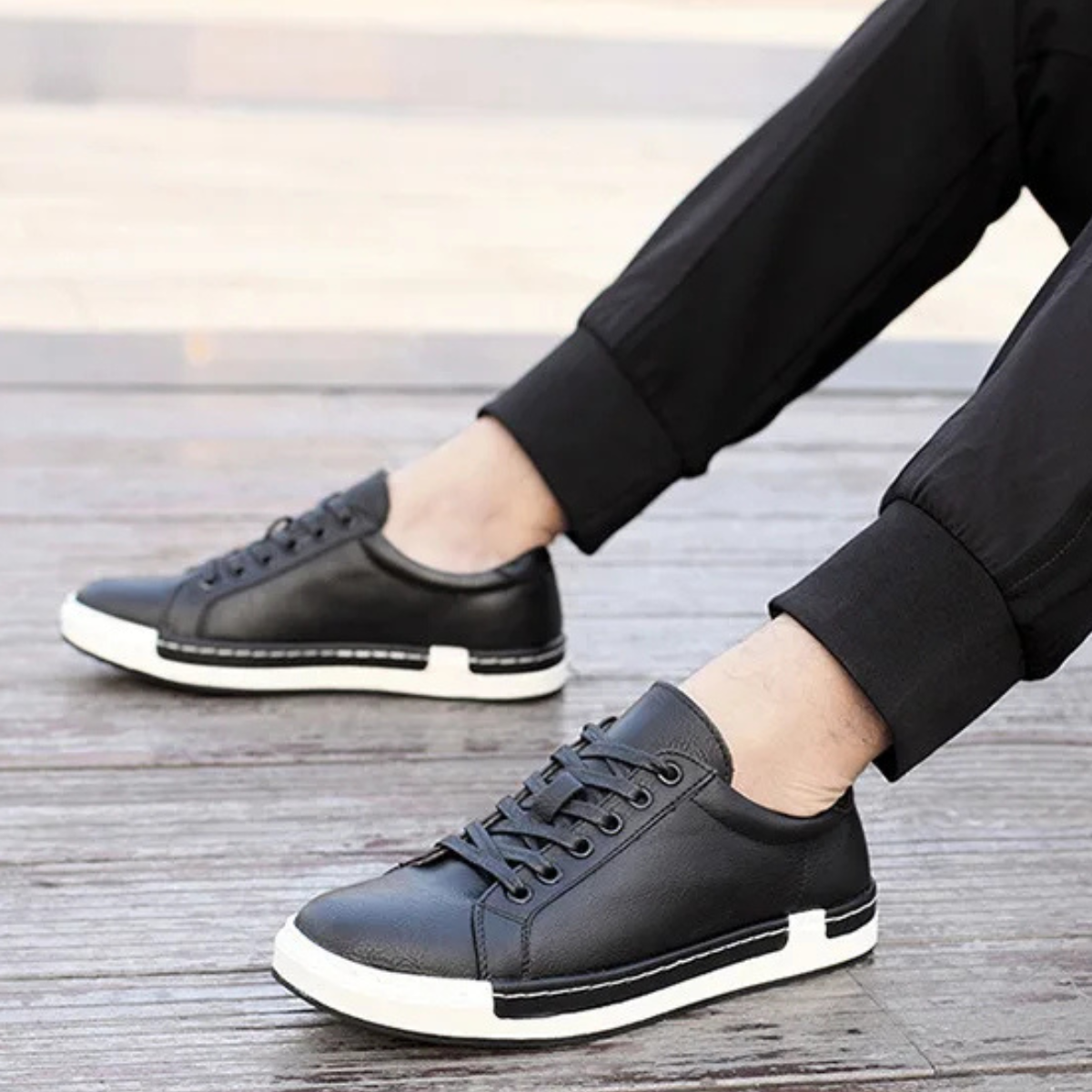 Stylish Vintage Mens Leather Lace Shoes