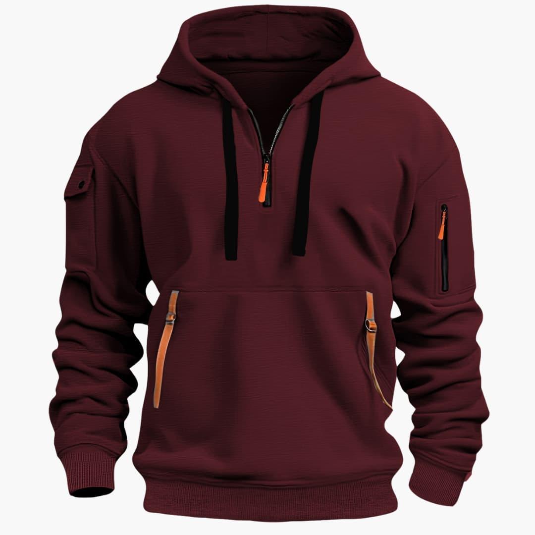 Comfortable Men's Zip Up Hooded Sweatshirt