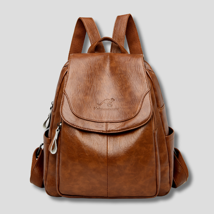 Secure Chic Ladies Leather Backpack