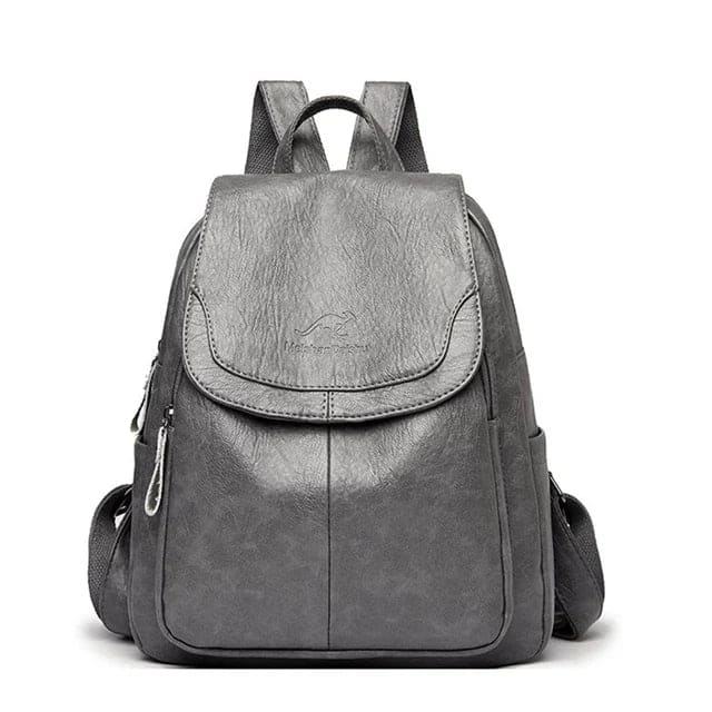 Classic Female Leather Rucksack with Elegant Design