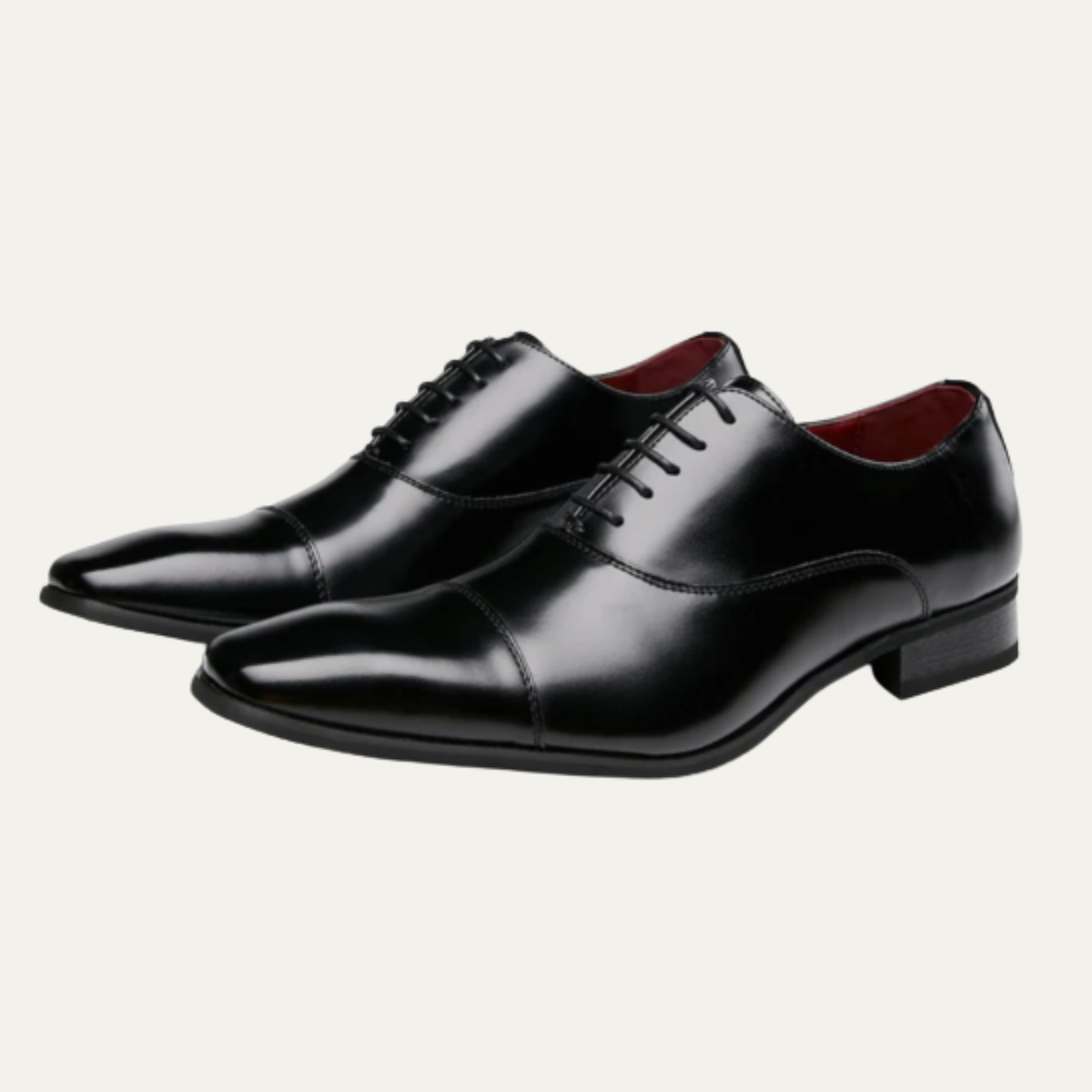 Classic Men's Black Leather Oxfords Shoes