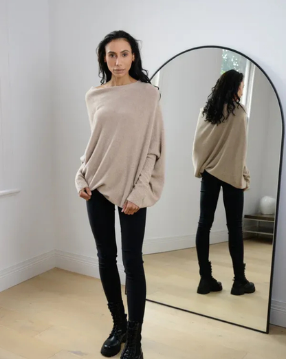Feminine Knit Top with Bell Sleeve