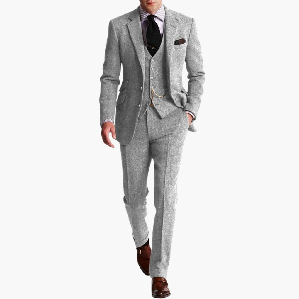 Classic 3 Piece Business Suit Set for Men