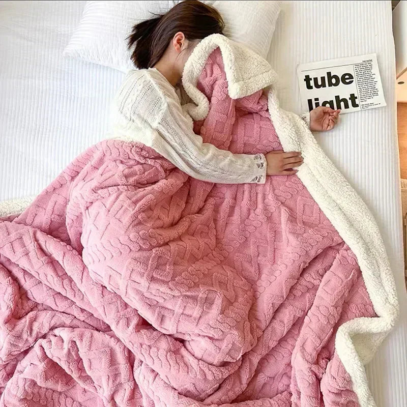 Soft Cozy Lambswool Throw Blanket