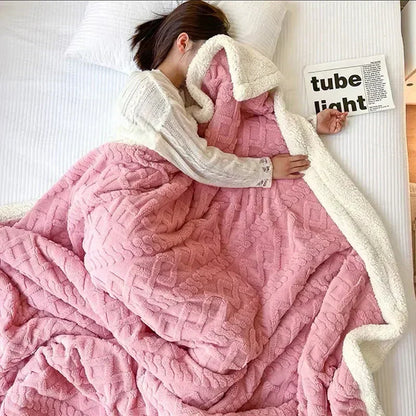 Soft Cozy Lambswool Throw Blanket