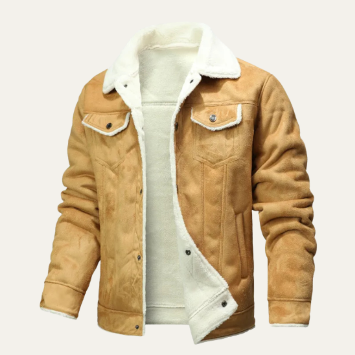 Cozy Men's Faux Leather Shearling Winter Jacket