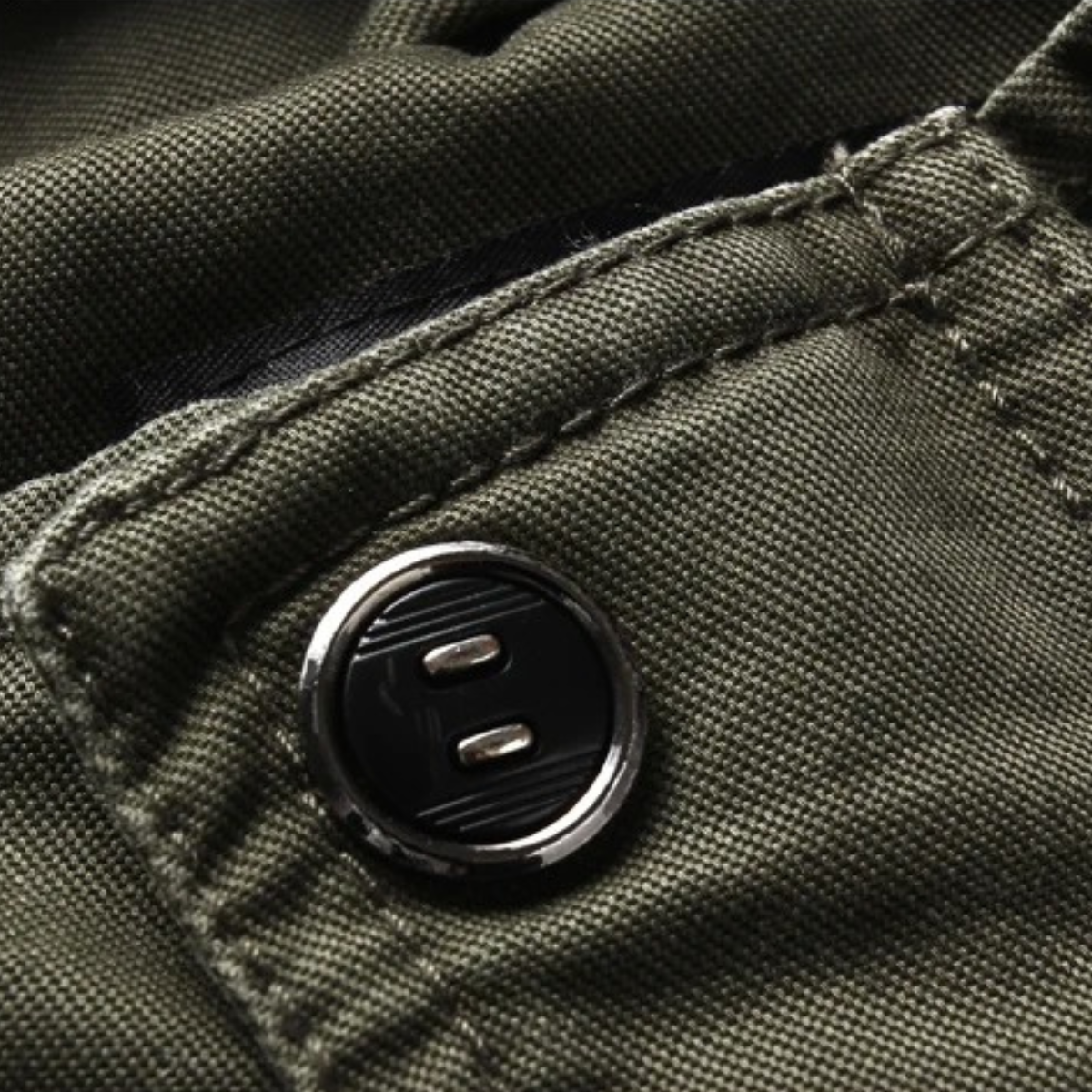 Stylish Men's Cotton Cargo Jacket with Multiple Pockets