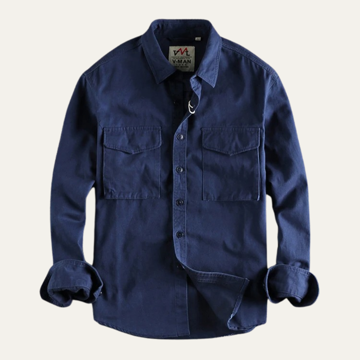 Reliable Men's Cotton Work Shirt with Pocket Storage