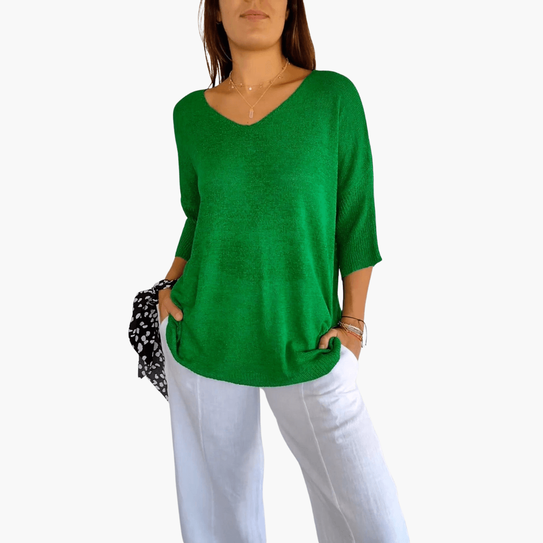 Relaxed Fit V-Neck Tee for Women