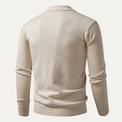 Comfortable Men's Cotton Relaxed Fit Polo Sweater
